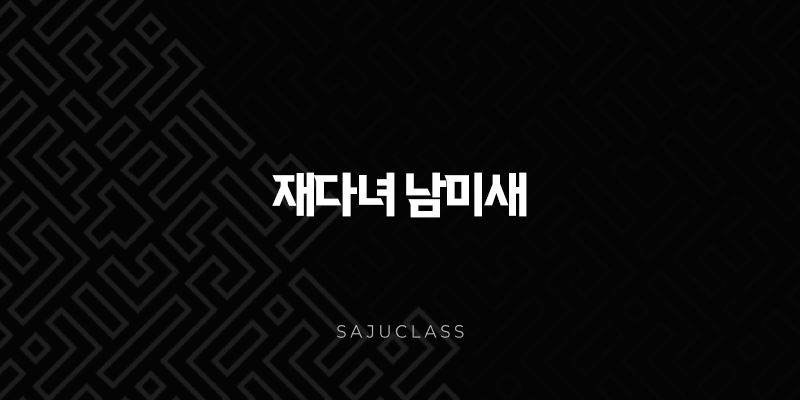 재다녀 남미새, 그 오해와 진실 탐구 1 image 162
