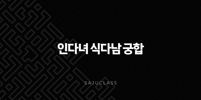 인다녀 식다남 궁합 - 깊이 있는 분석과 행복한 관계를 위한 모든 것 1 image 163