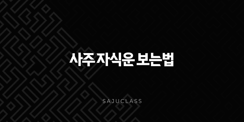 사주 자식운 보는법 - 내 사주 속 자녀와의 인연 미리보기 1 image 177