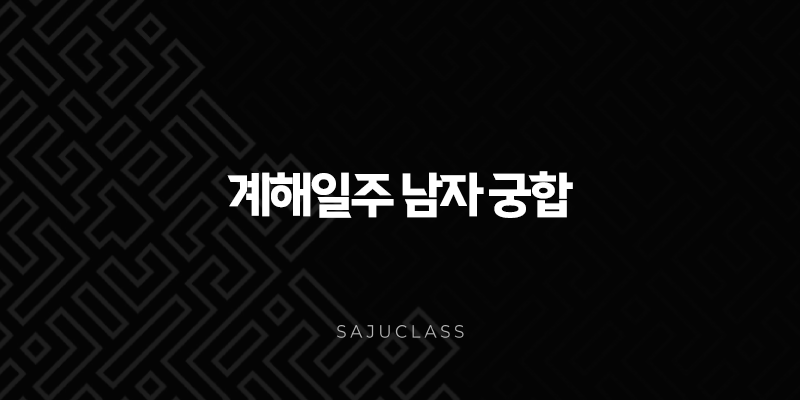 계해일주 남자 궁합 - 인연의 실타래를 푸는 열쇠 1 image 96
