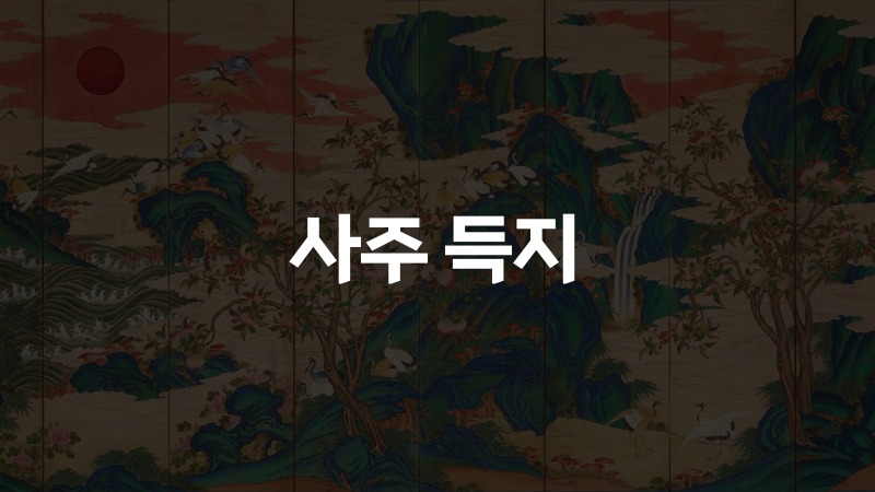 사주 득지