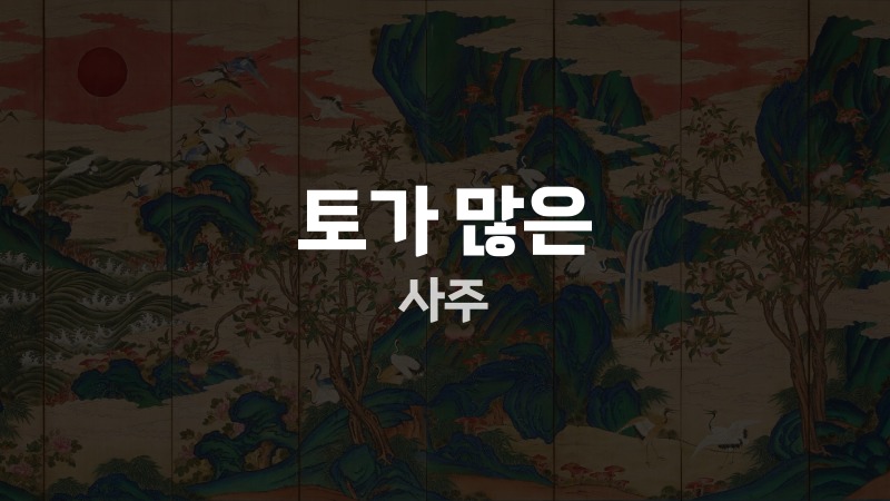 토가 많은 사주