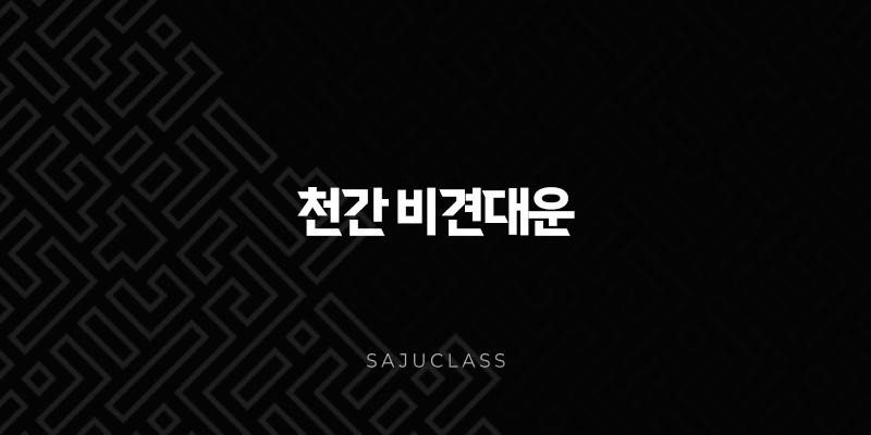 천간 비견대운 - 내 편인 줄 알았는데, 경쟁자? 사주팔자 속 숨겨진 의미와 재물운, 사업운 완벽 분석! 1 image 158