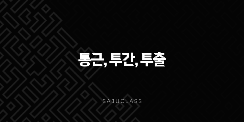 통근, 투간, 투출 - 사주팔자 완전 정복, 천기누설 운명 분석법 1 image 65