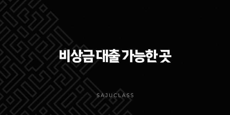 비상금 대출 가능한 곳 총정리 (2025년 최신) 무직자, 저신용자도 가능한 1금융권, 2금융권, 정부지원 상품 비교 분석 1 image 199