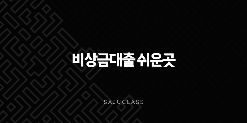 비상금대출 쉬운곳 완벽정리 및 현실적인 대안 무직자도 가능할까? 1 image 35