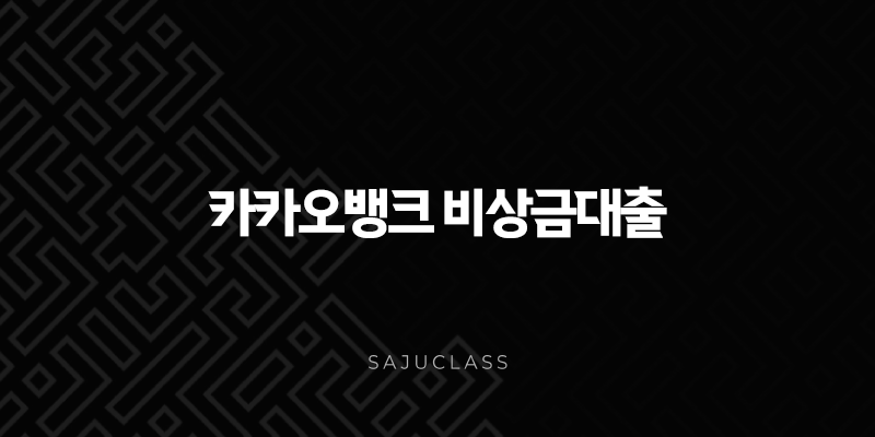 카카오뱅크 비상금대출 거절 현실적인 이유와 해결 방안 총정리 1 image 46