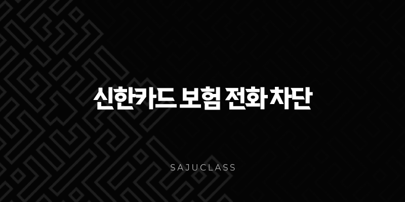 신한카드 보험 전화 차단 완벽 가이드 1분 해결 방법 (SOL페이) 1 image 27