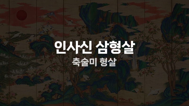 인사신 삼형살 축술미 형살