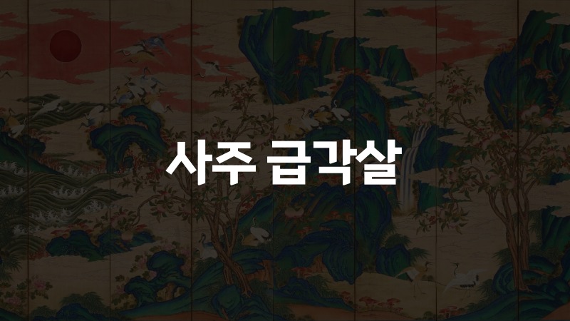 사주 급각살