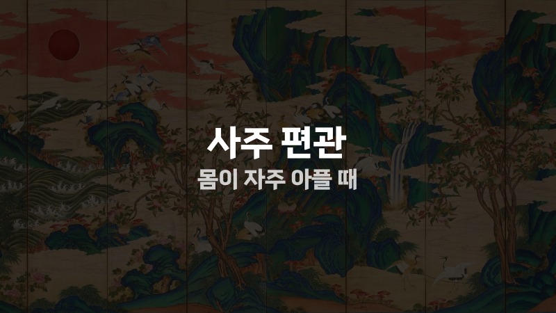 사주 편관 몸이 자주 아플 때
