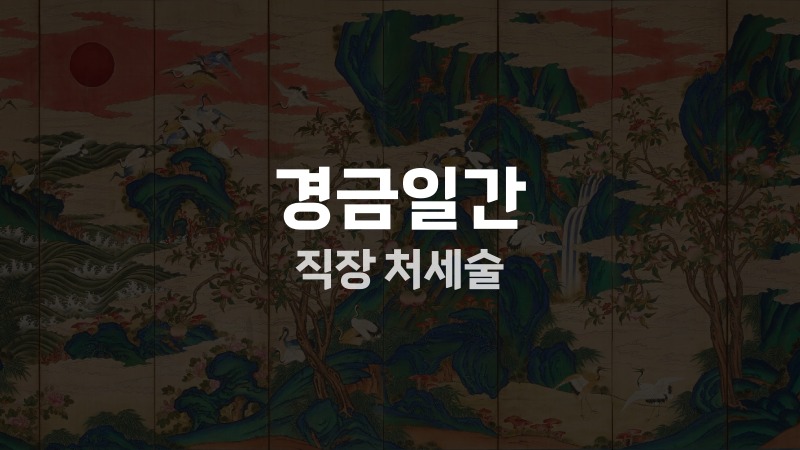 경금일간 직장 처세술