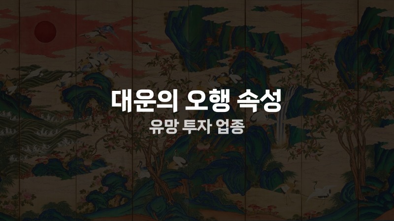 대운의 오행 속성 유망 투자 업종
