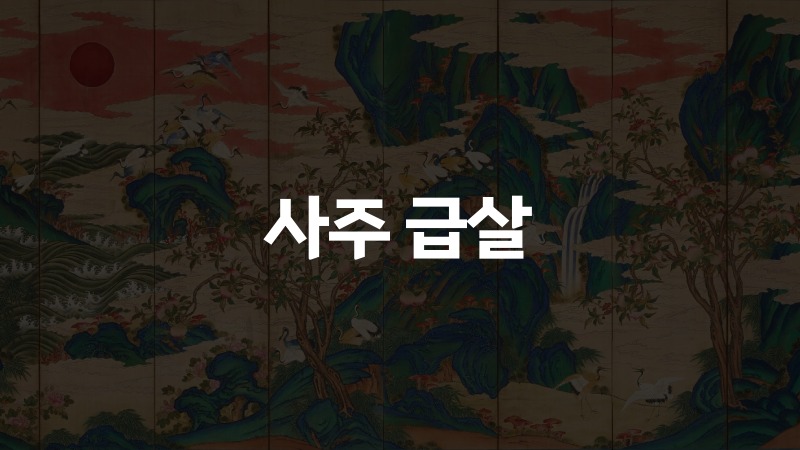 사주 급살