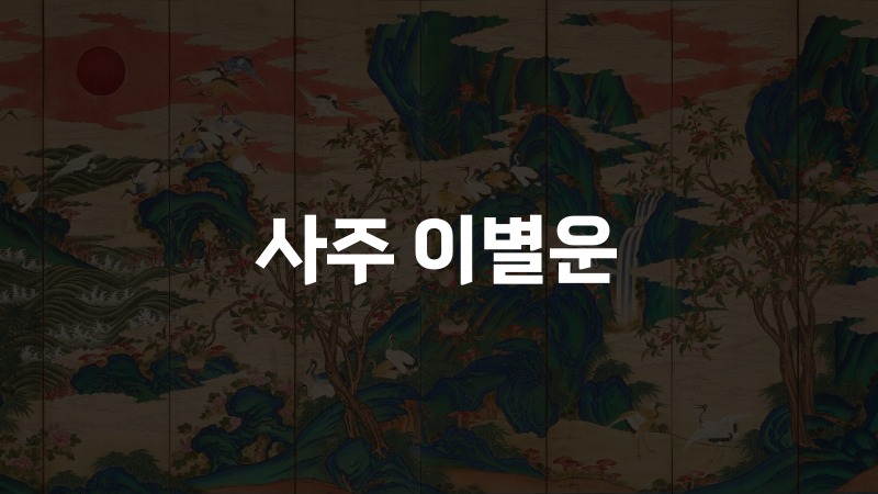 사주 이별운