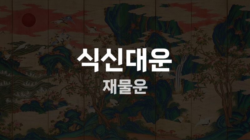 식신대운 재물운