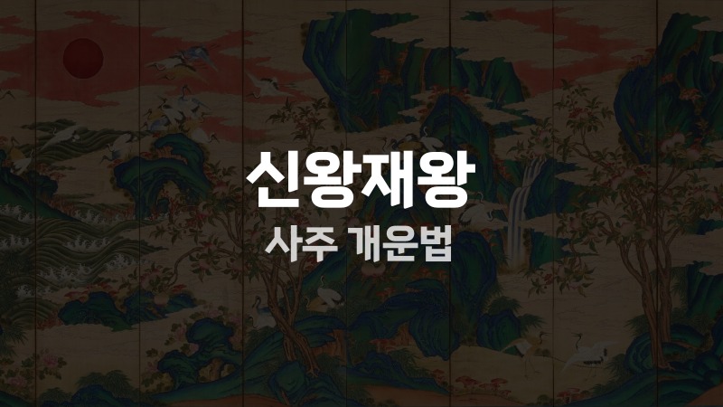 신왕재왕 사주 개운법