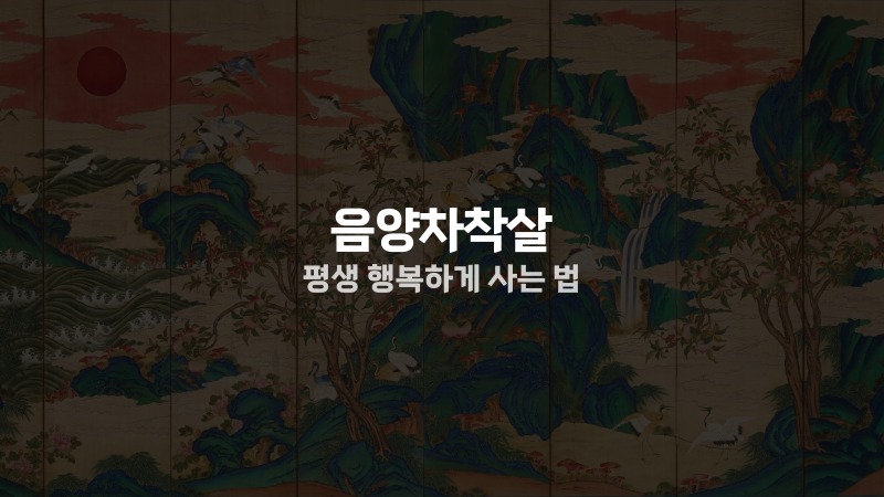 음양차착살 평생 행복하게 사는 법