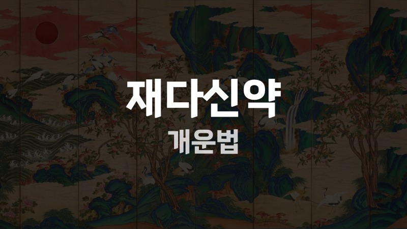 재다신약 개운법