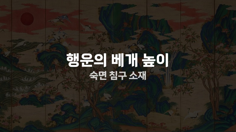 행운의 베개 높이 숙면 침구 소재