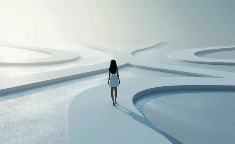 갈림길에 선 사람