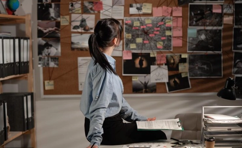 작업실에서 열정적으로 작업하는 예술가