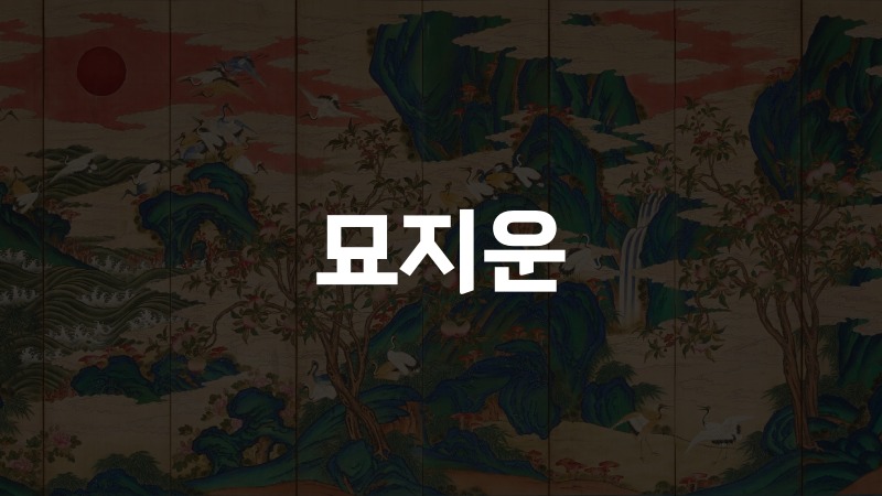 묘지운
