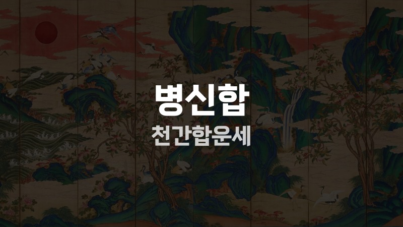 병신합 천간합운세