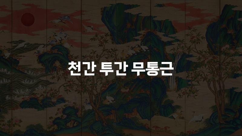 천간 투간 무통근