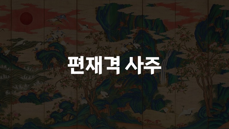 편재격 사주