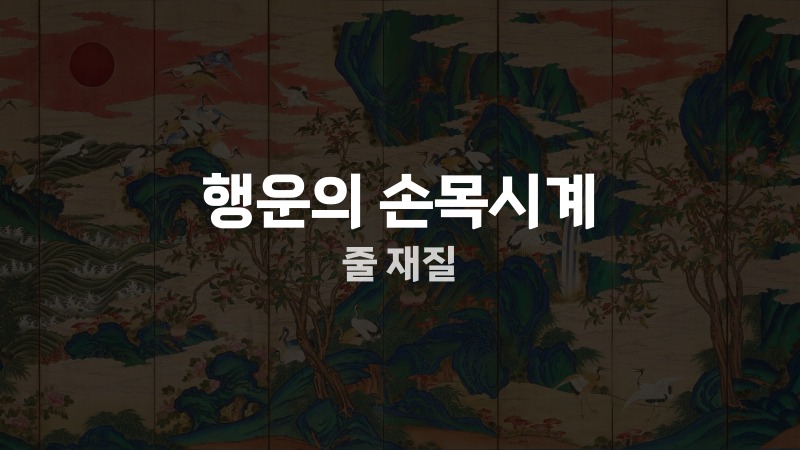 행운의 손목시계 줄 재질