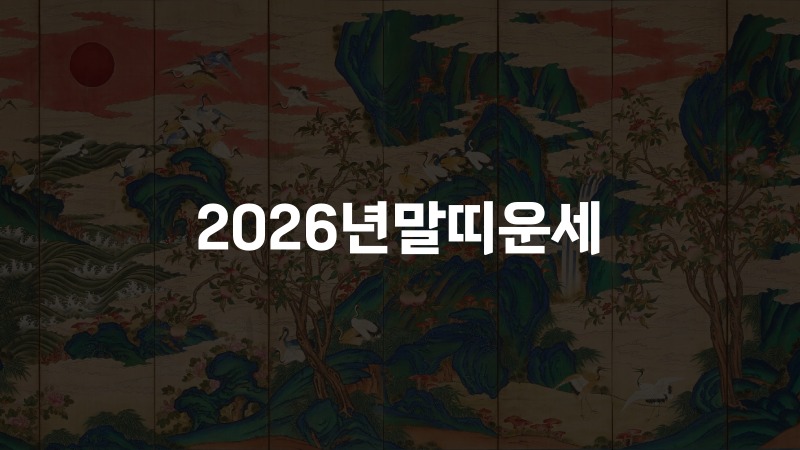 2026년말띠운세