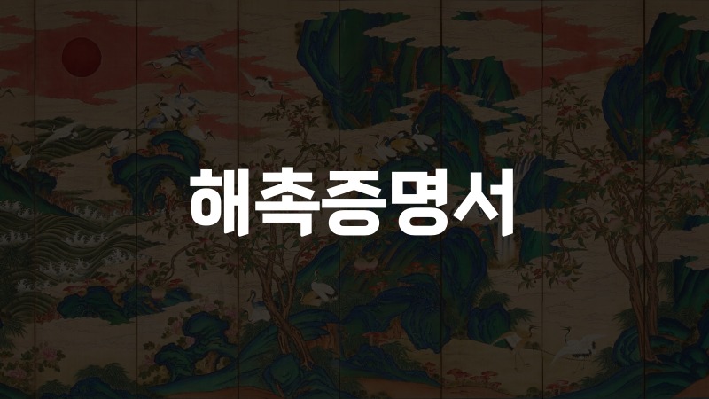 해촉증명서로 보는 사주 직업운과 재물운 6