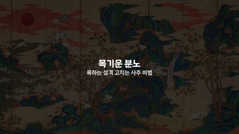 목기운 분노 욱하는 성격 고치는 사주 비법
