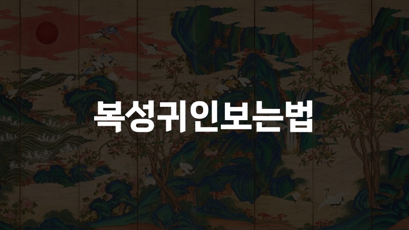 복성귀인보는법