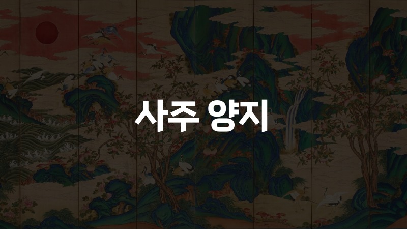 사주 양지