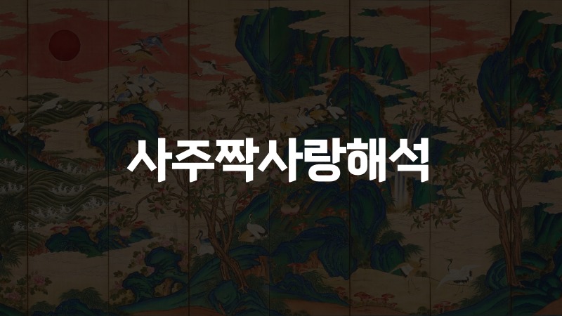 사주짝사랑해석