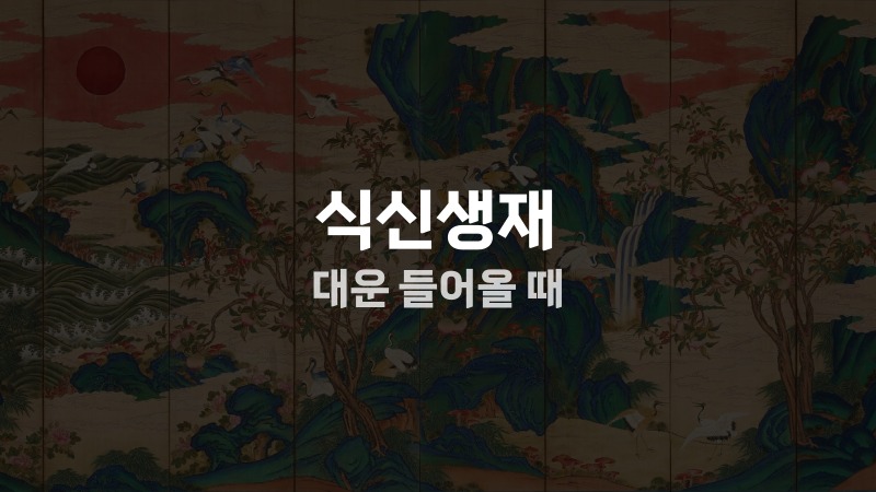 식신생재 대운 들어올 때