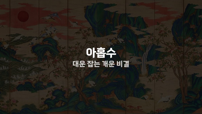 아홉수 대운 잡는 개운 비결