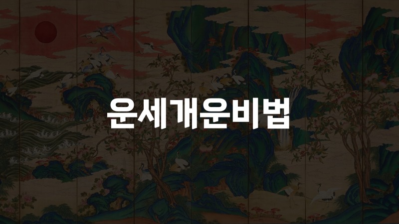 운세개운비법