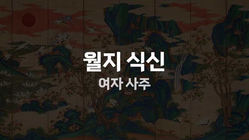 월지 식신 여자 사주