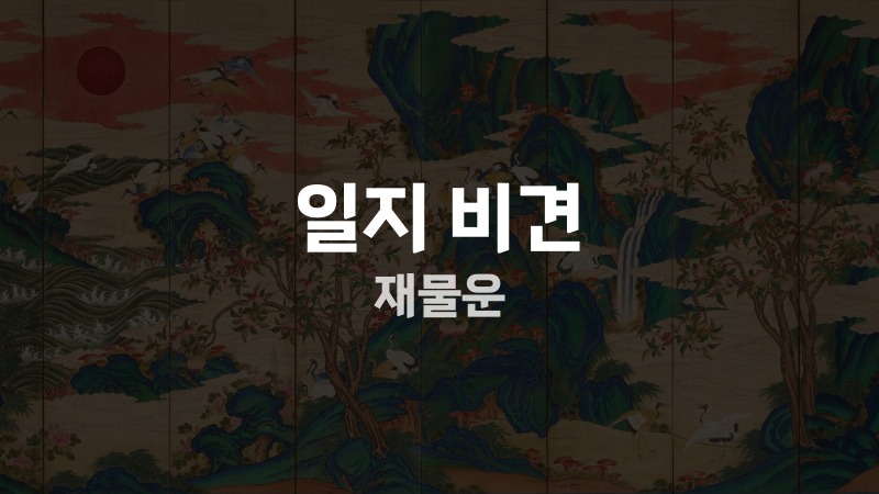 일지 비견 재물운
