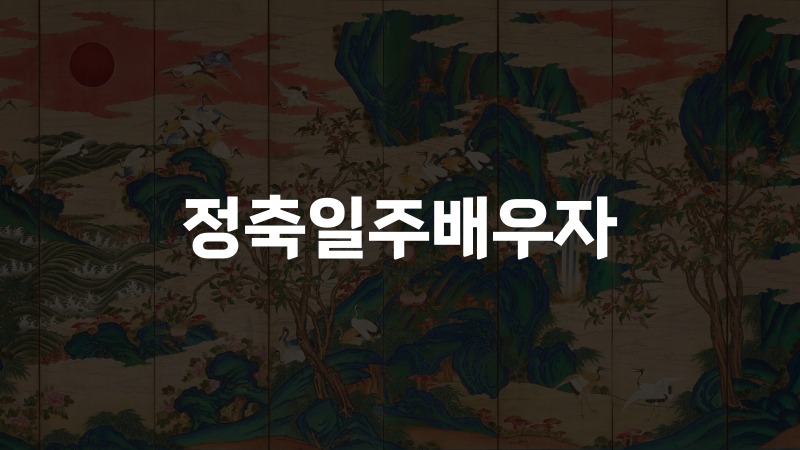 정축일주배우자