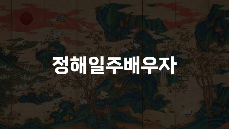 정해일주배우자