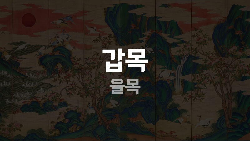 갑목 을목