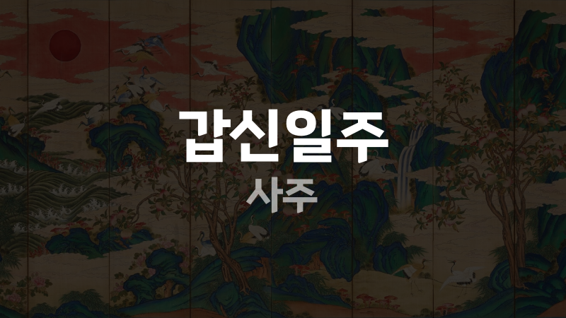 갑신일주 사주