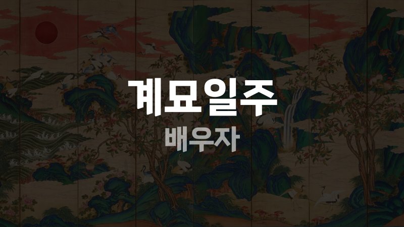 계묘일주배우자