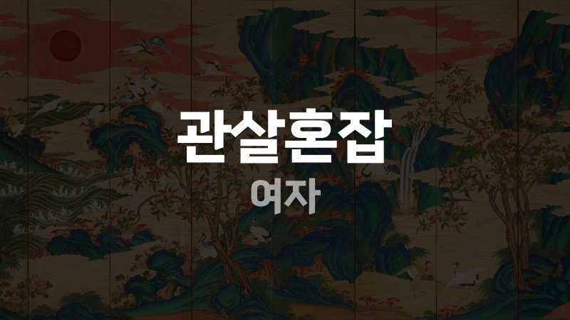 관살혼잡 여자
