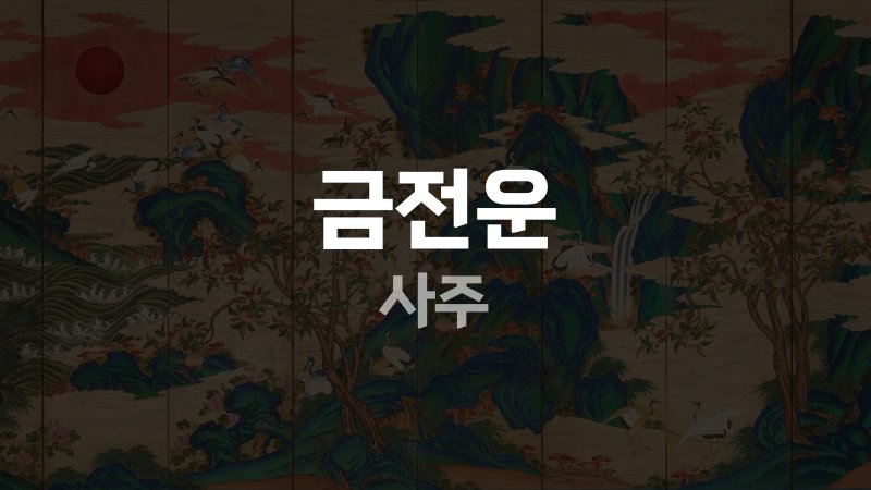 금전운 사주