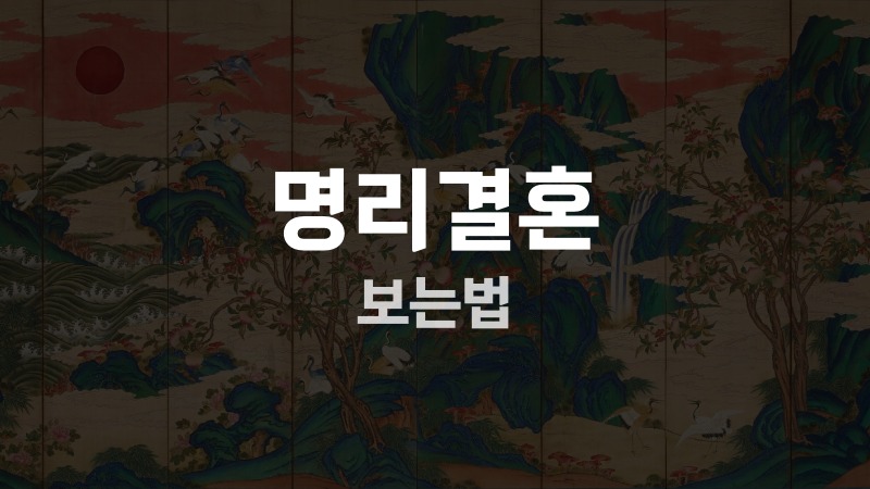 명리결혼 보는법
